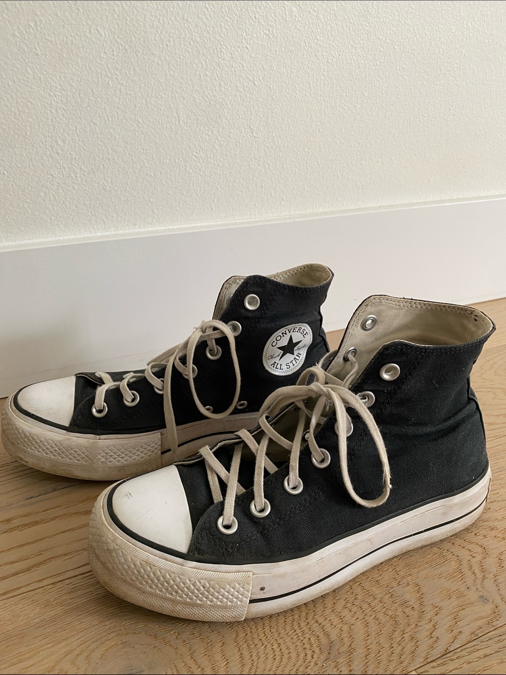 Converse Black and White High-Top Sneakers - Picture 4 of 10